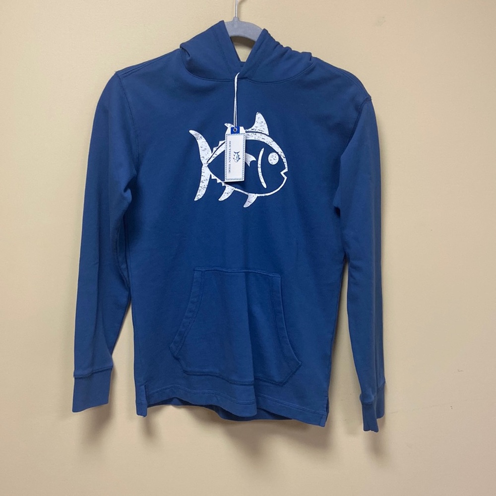 Southern Tide Boys Y Upper Deck Hoodie blue size Large